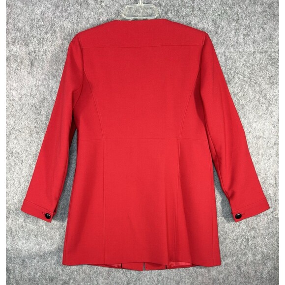 Karl Lagerfeld Women's Long Jacket Blazer Size 12 Red - Picture 2 of 10